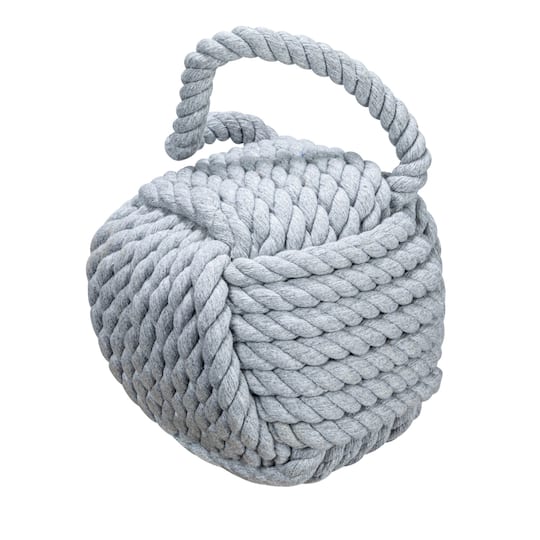 6&#x22; Gray Nautical Rope Knot Decoration